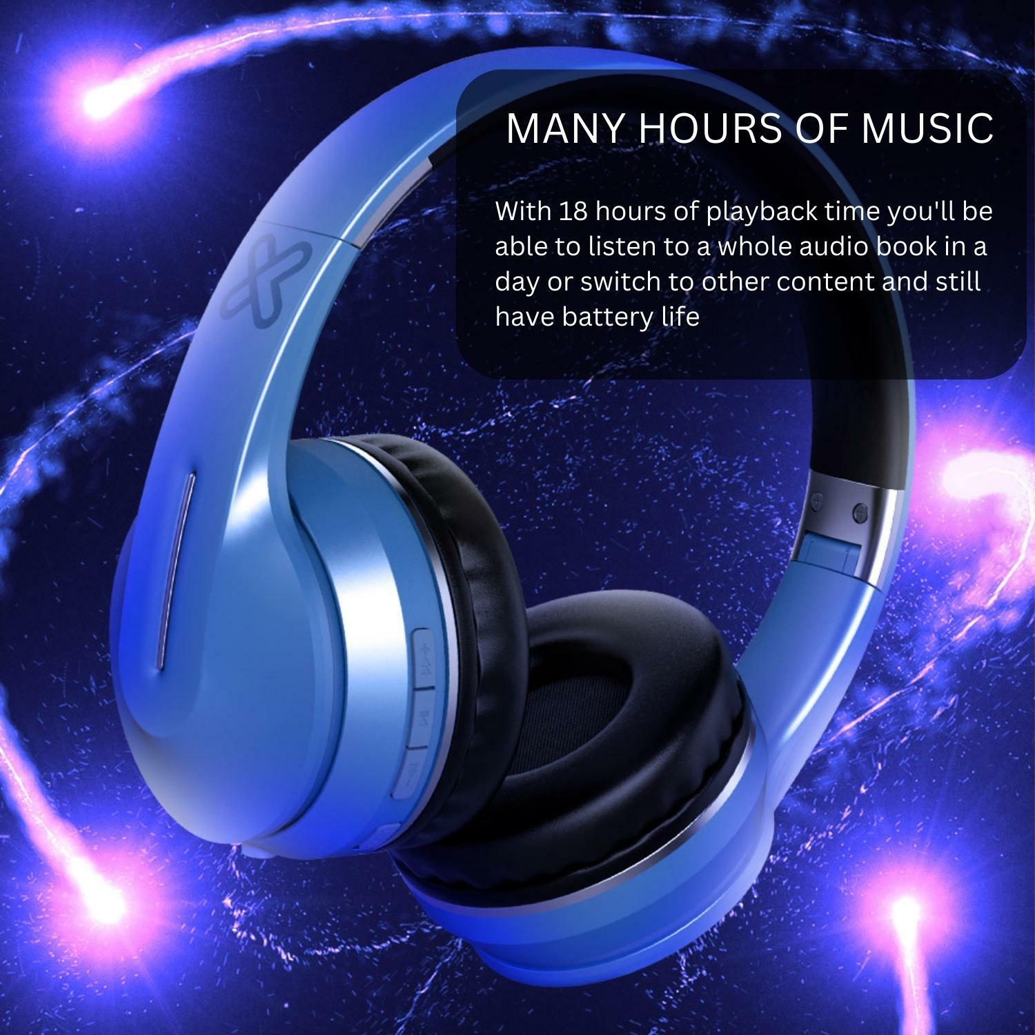 Klip Xtreme Funk KWH-150 Headphones with Wireless Bluetooth Technology - Blue