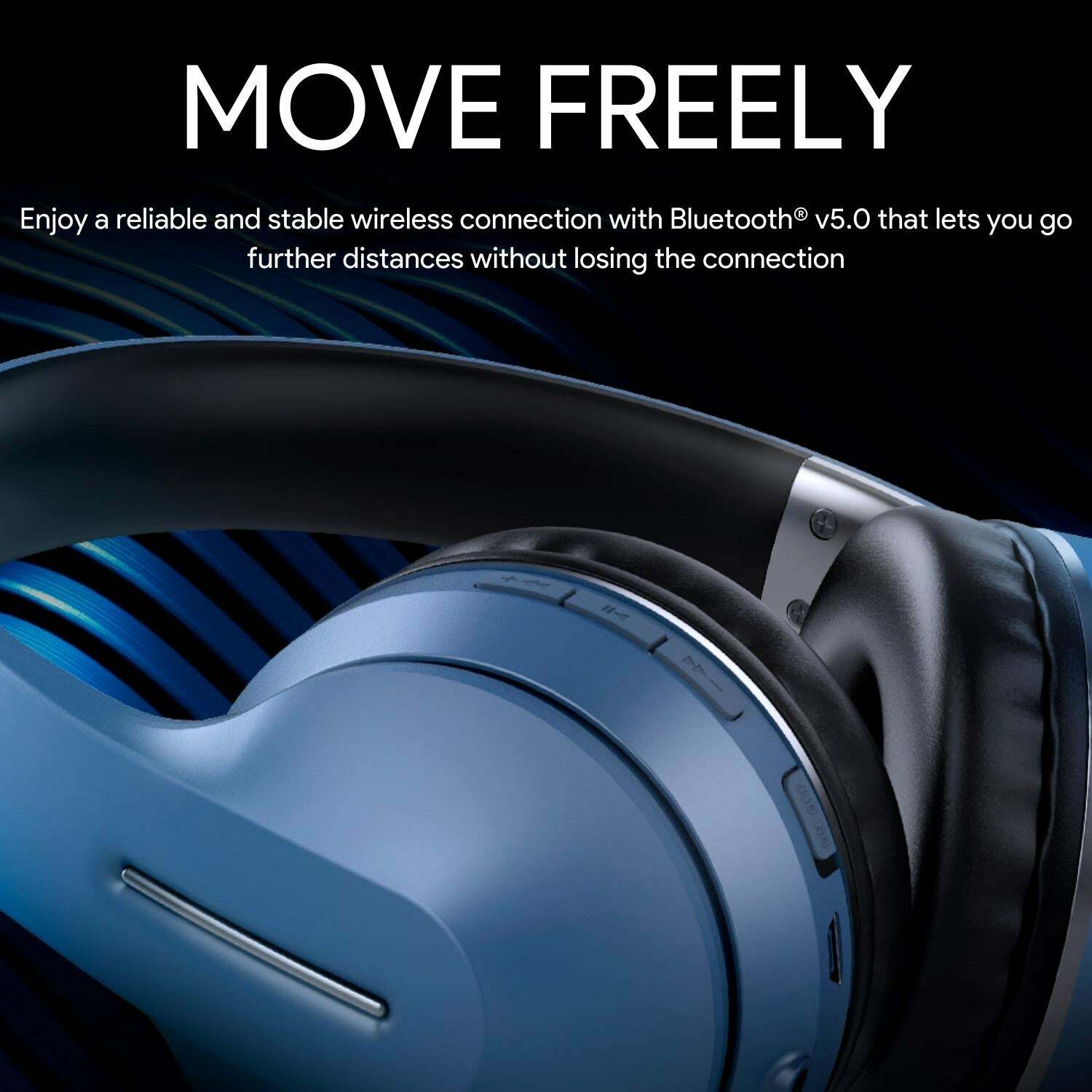 Klip Xtreme Funk KWH-150 Headphones with Wireless Bluetooth Technology - Blue