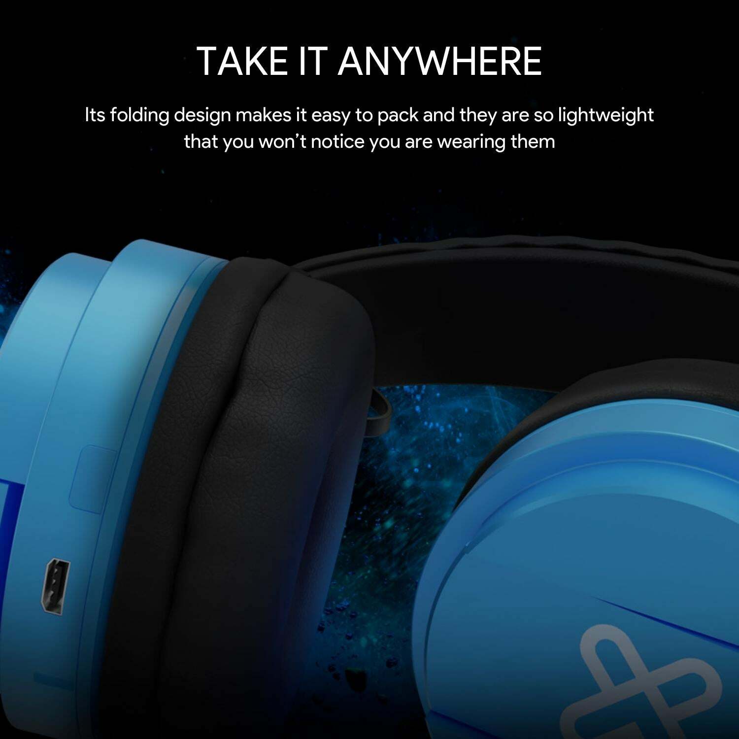 Klip Xtreme Fury PRO KWH-001 Headphones with Wireless Bluetooth Technology - Blue