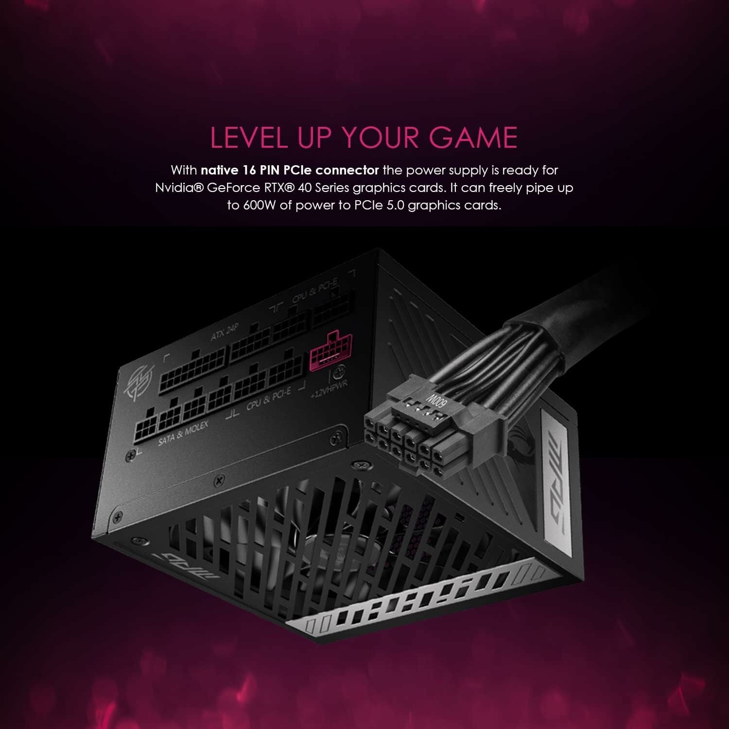 MSI - Gaming Power Supply MPG A850G PCIE 5 & ATX 3.0 Full Modular