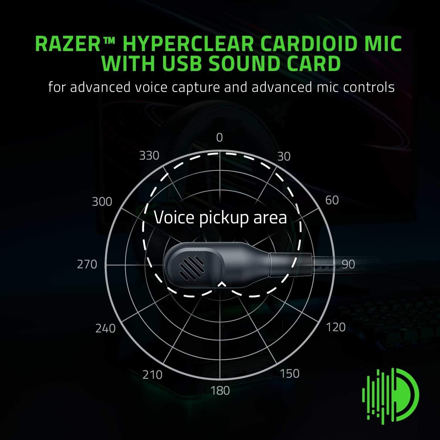 Razer BlackShark V2 X Wired Gaming Headset THX 7.1 Spatial Surround Sound