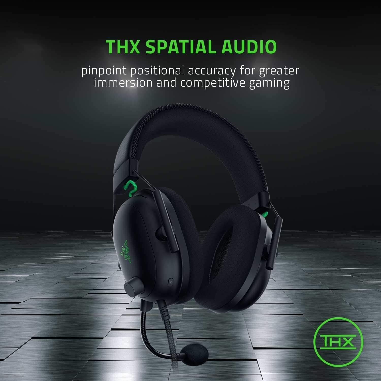 Razer BlackShark V2 X Wired Gaming Headset THX 7.1 Spatial Surround Sound