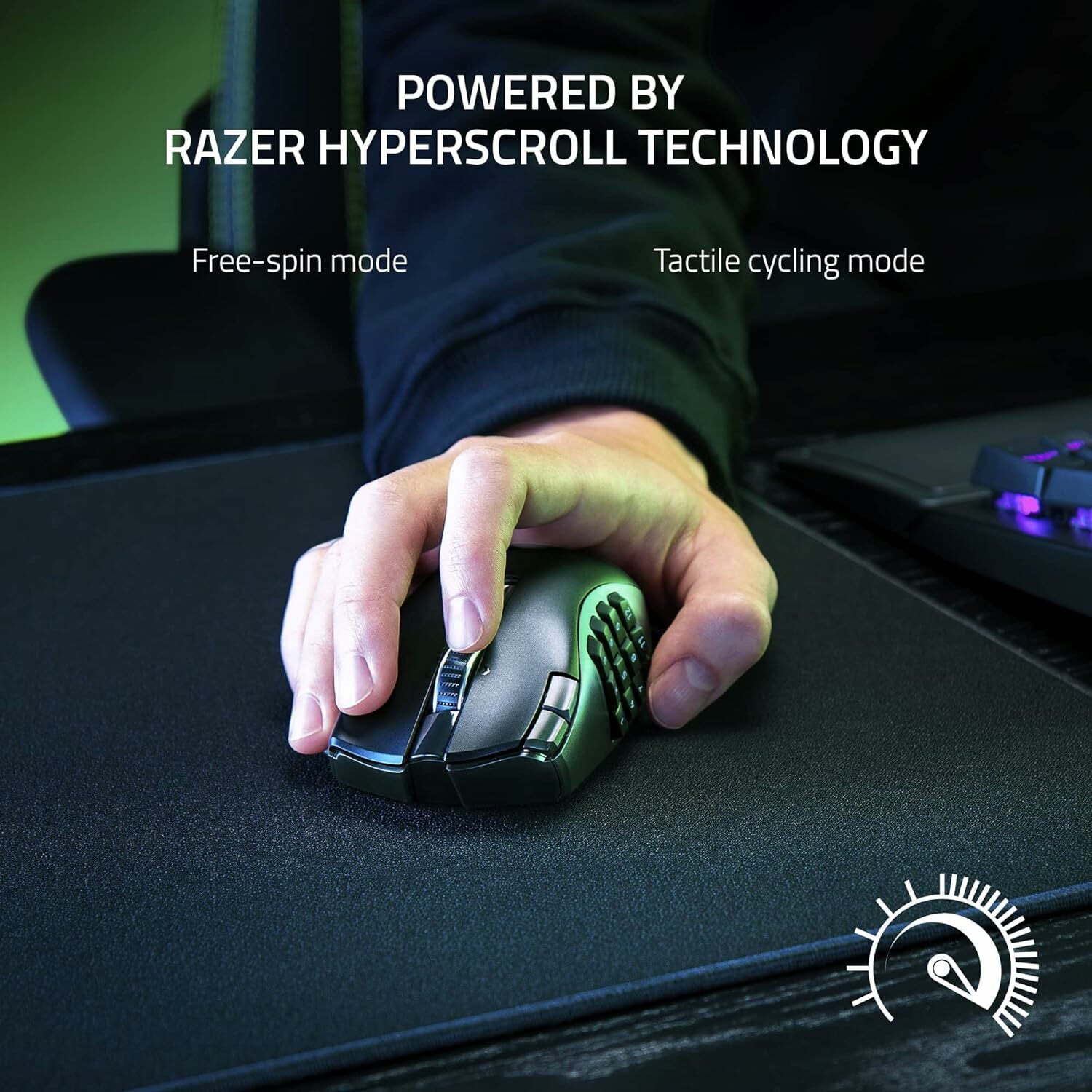 Razer Naga V2 HyperSpeed Wireless MMO Gaming Mouse 19 Programmable Buttons