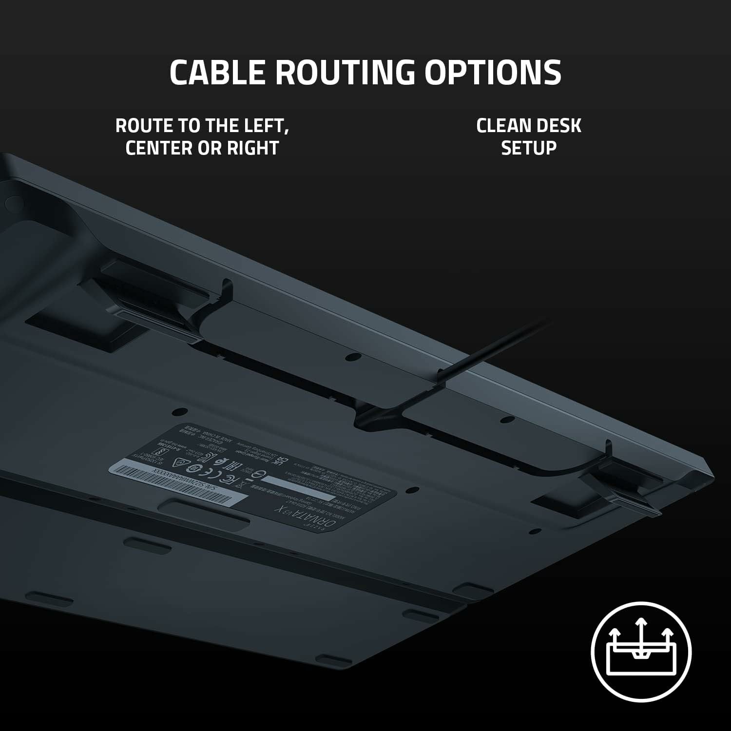 Razer Ornata V3 X Gaming Keyboard Low-Profile, Silent Membrane, Spill Resistant, Chroma RGB Lighting, Ergonomic Wrist Rest - Classic Black