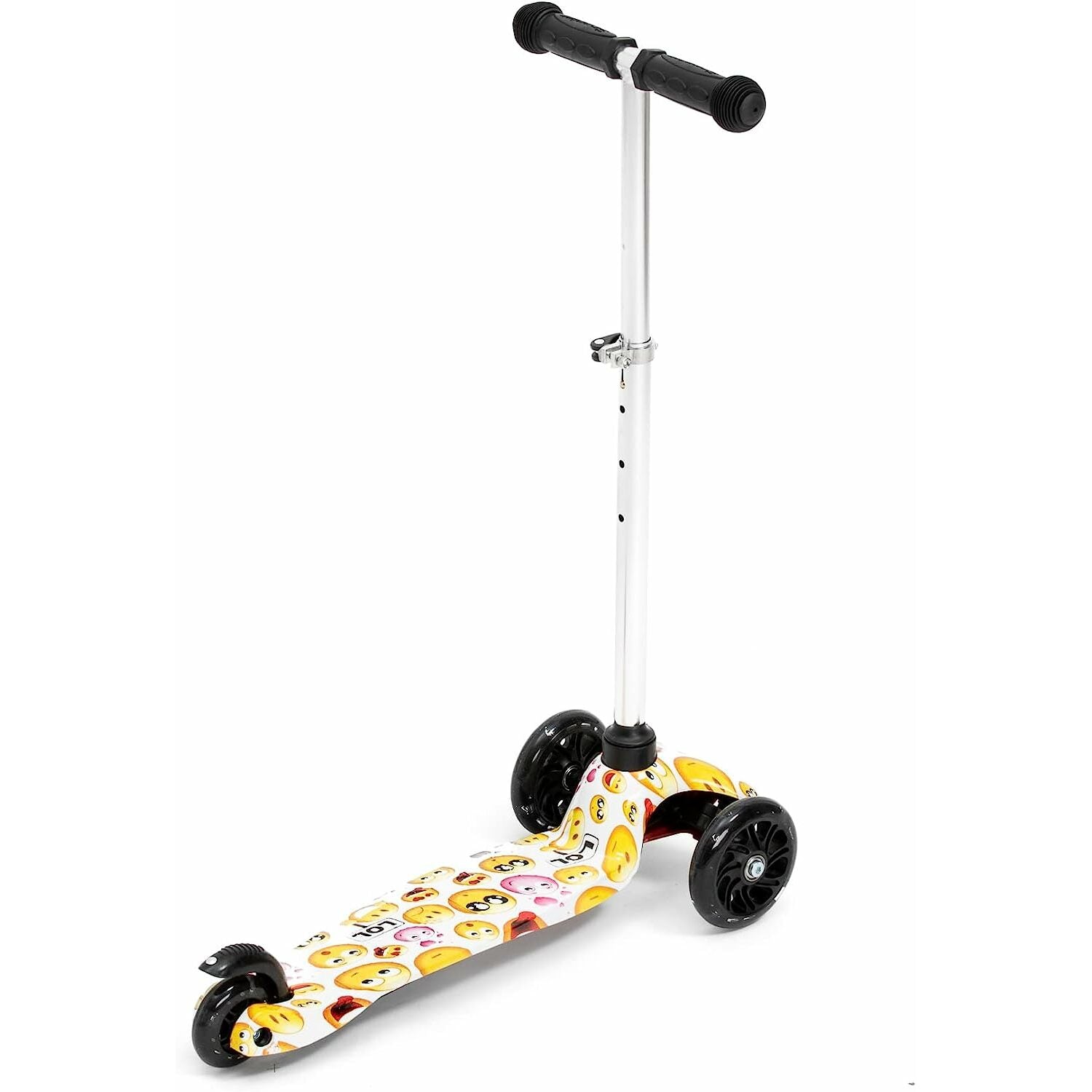 ROFFT - Kick Scooter, Lean-to-Steer LED 3 Wheel, Kids Ages 3-5, Graffiti Black