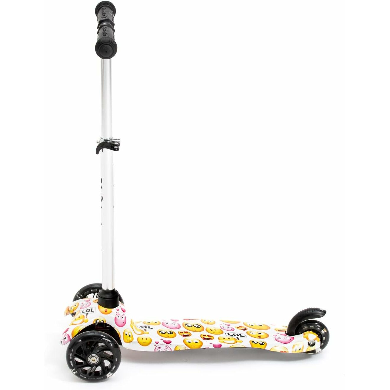 ROFFT - Kick Scooter, Lean-to-Steer LED 3 Wheel, Kids Ages 3-5, Graffiti Black