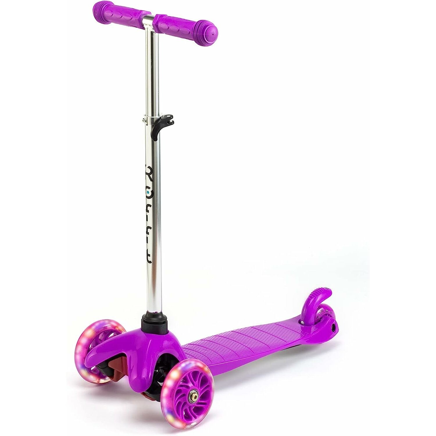 ROFFT - Kick Scooter, Lean-to-Steer LED 3 Wheel, Kids Ages 3-5 Purple