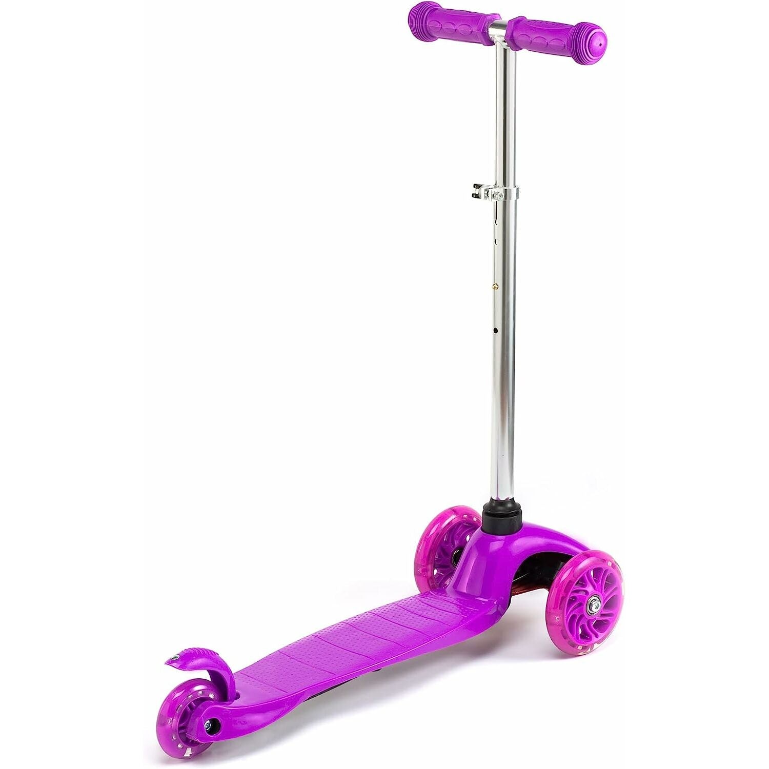 ROFFT - Kick Scooter, Lean-to-Steer LED 3 Wheel, Kids Ages 3-5 Purple