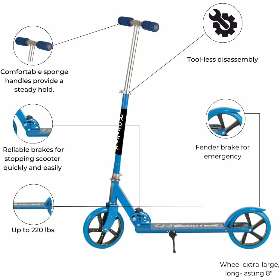 ROFFT - Kick Urban Scooter Foldable, 2 Wheels 8