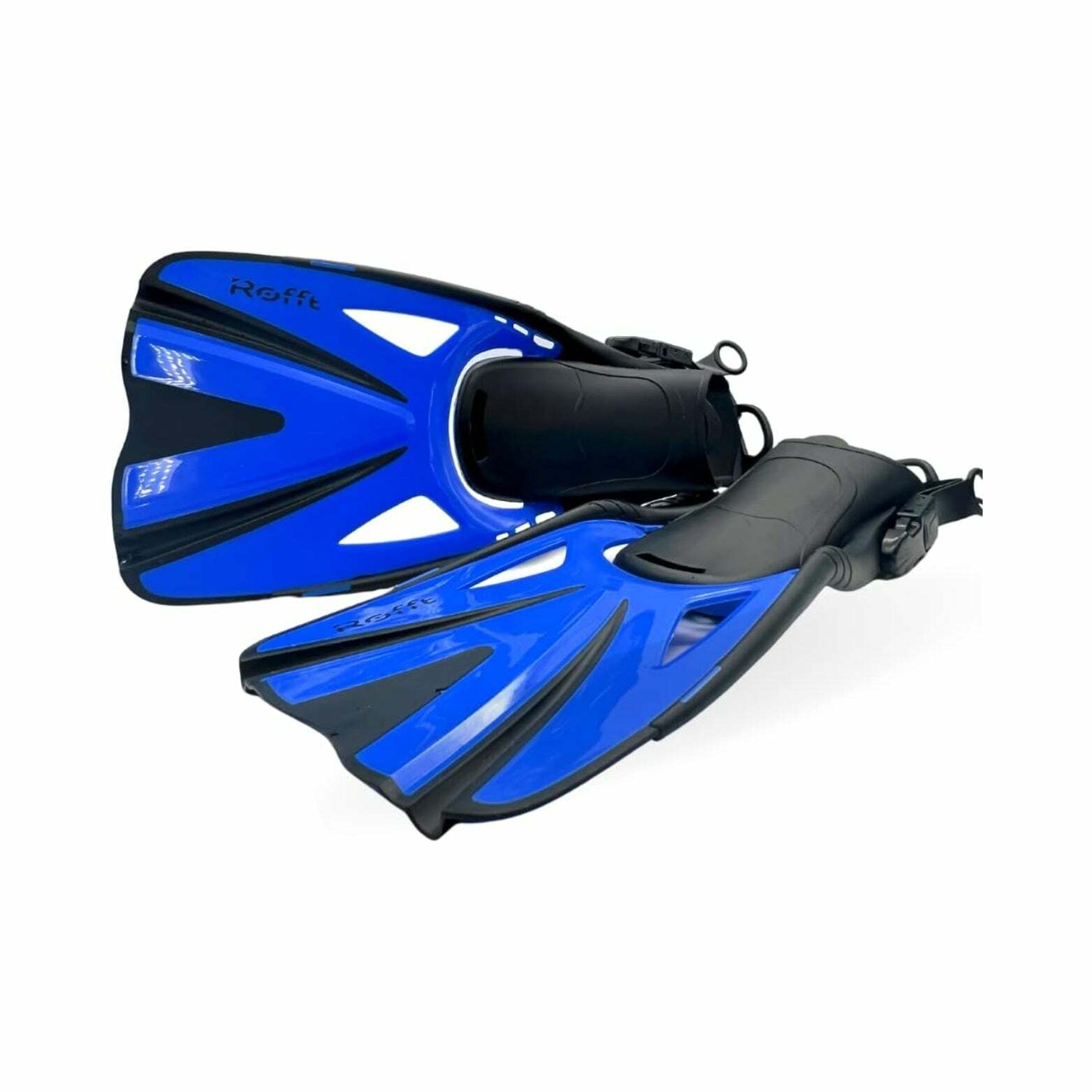 ROFFT Adjustable Long Floating Fins - Perfect for Snorkeling, Swimming, Diving, Adult Unisex, Blue