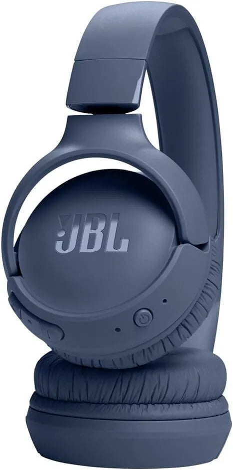 JBL Tune 520BT Wireless On-Ear Headphones - Bluetooth 5.3, Pure Bass Sound - Blue