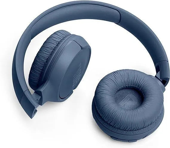 JBL Tune 520BT Wireless On-Ear Headphones - Bluetooth 5.3, Pure Bass Sound - Blue