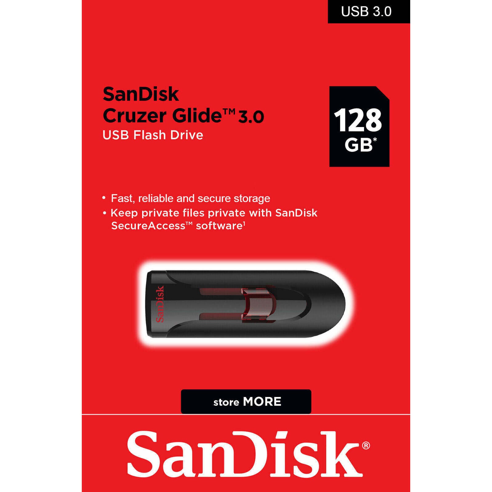 SanDisk Cruzer Glide 128GB USB 3.0 Flash Drive