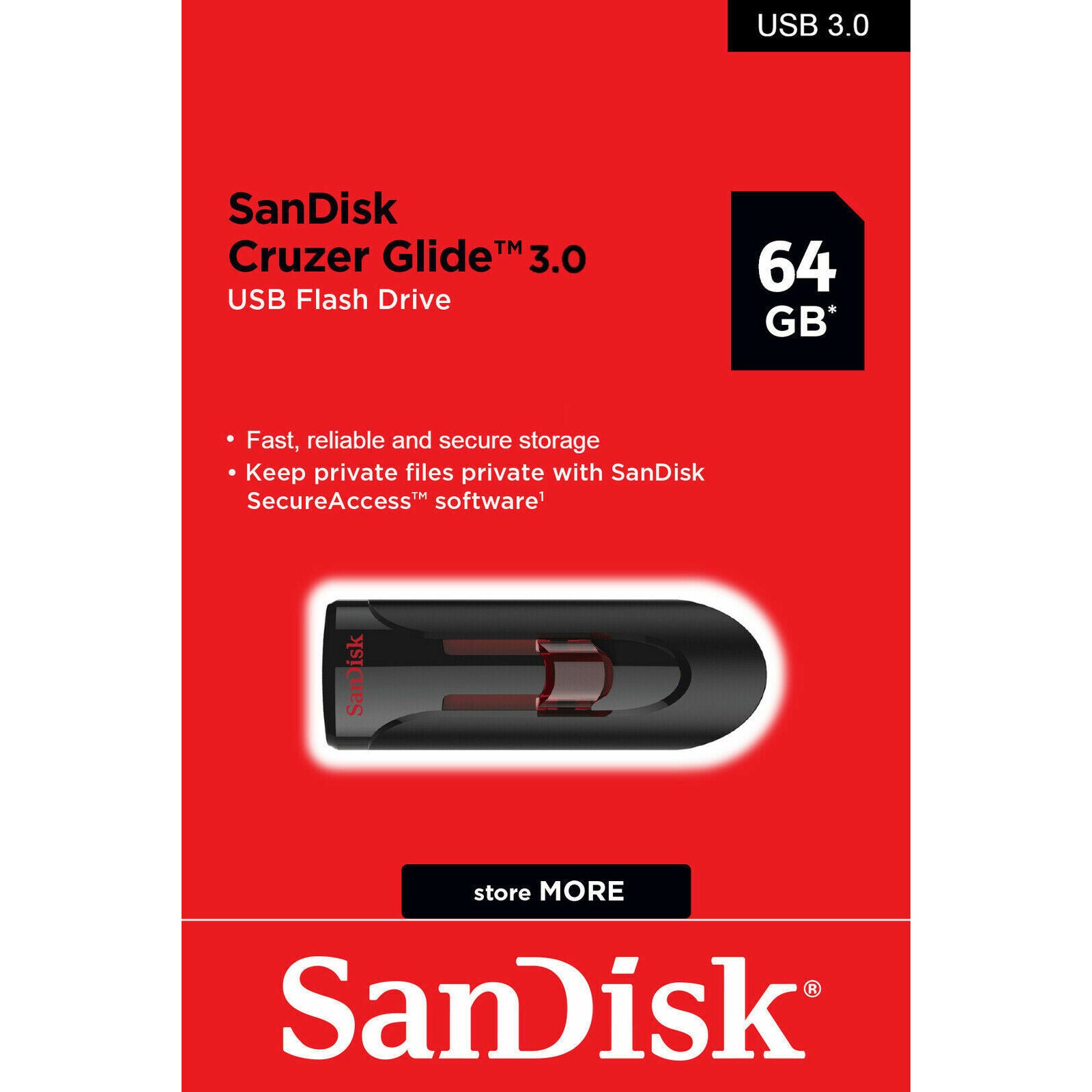 SanDisk Cruzer Glide 64GB USB 3.0 Flash Drive