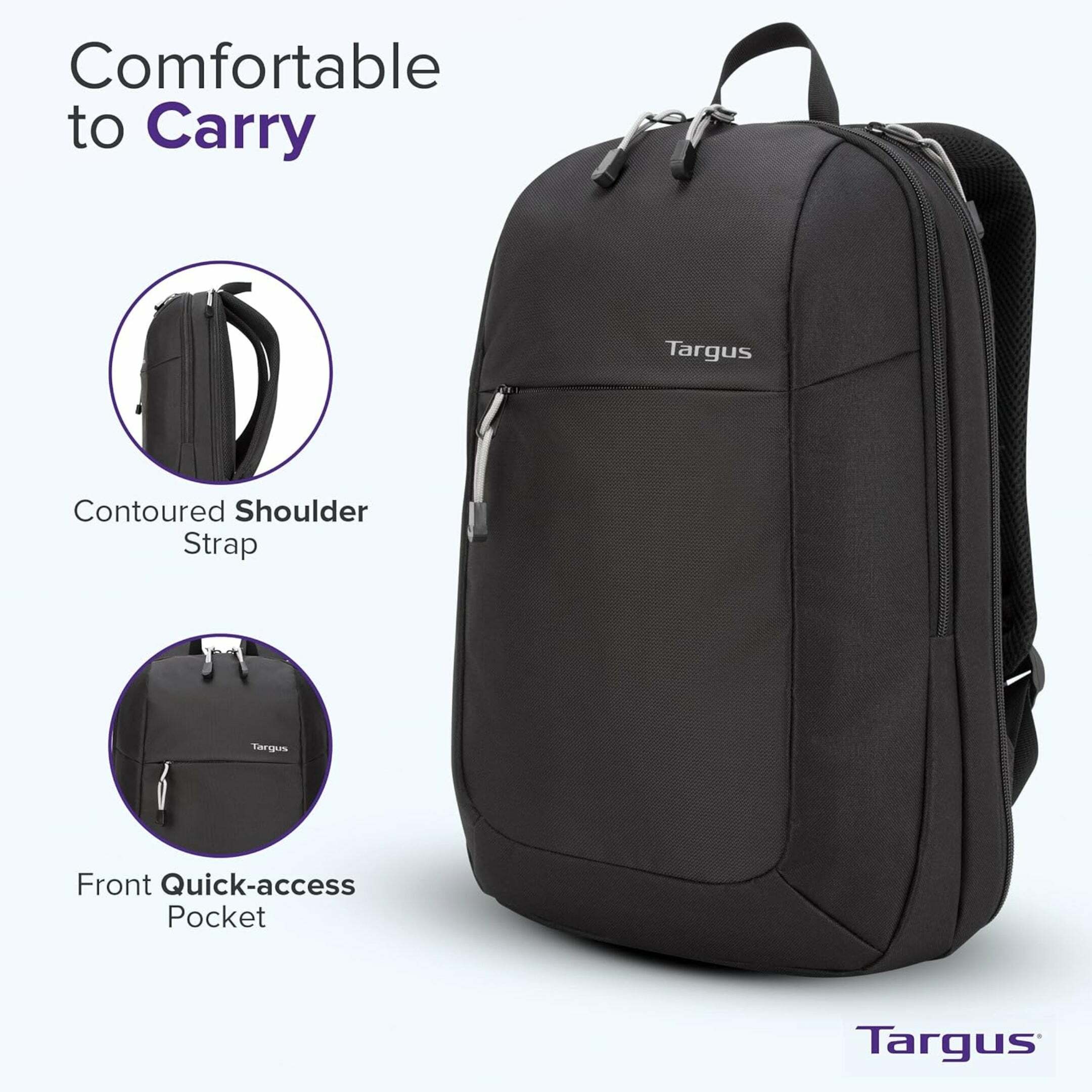 Targus Intellect Essentials Backpack for 15.6-Inch Laptop - Black