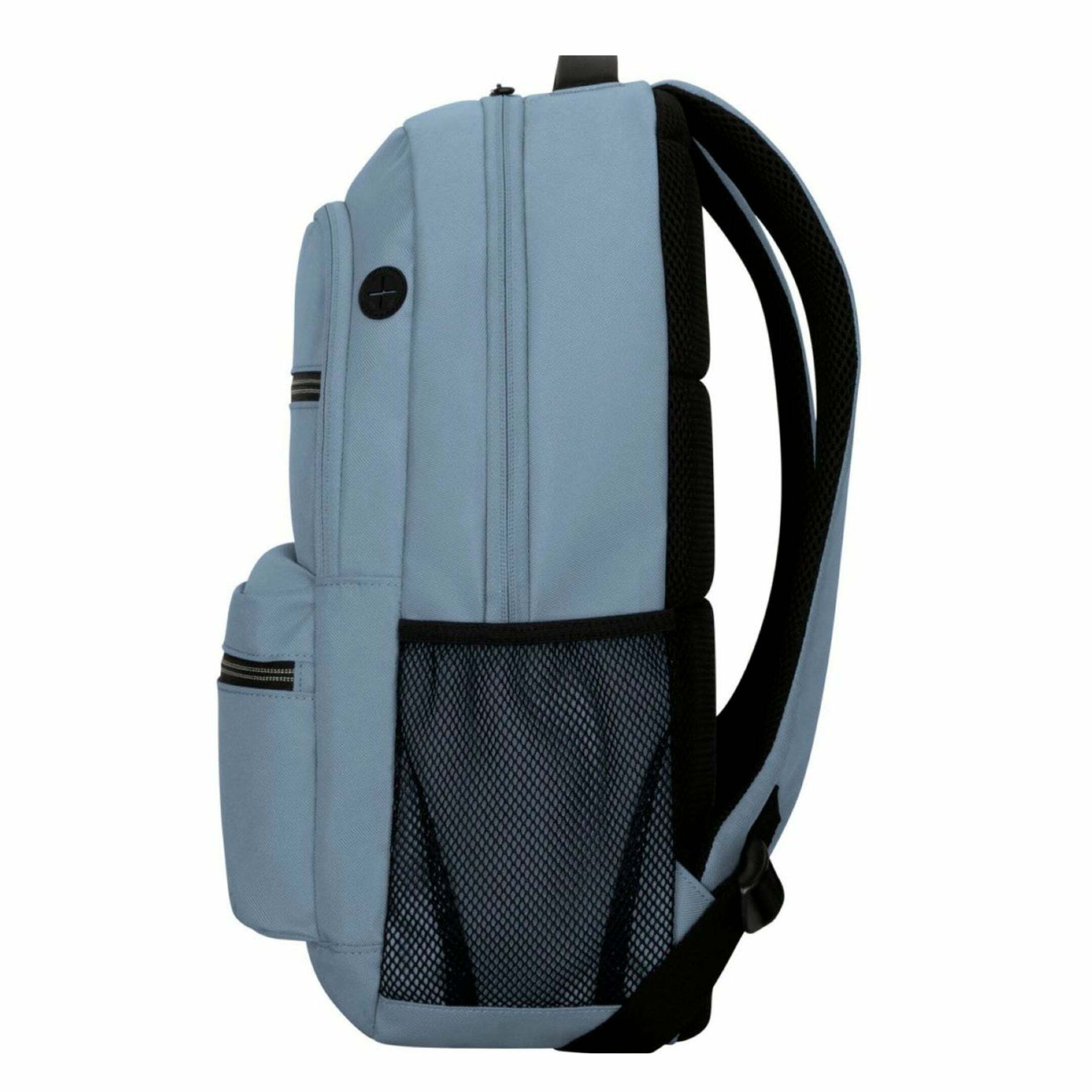 Targus Octave II Backpack for 15.6” Laptops - Ergonomic and Reflective Design, Blue