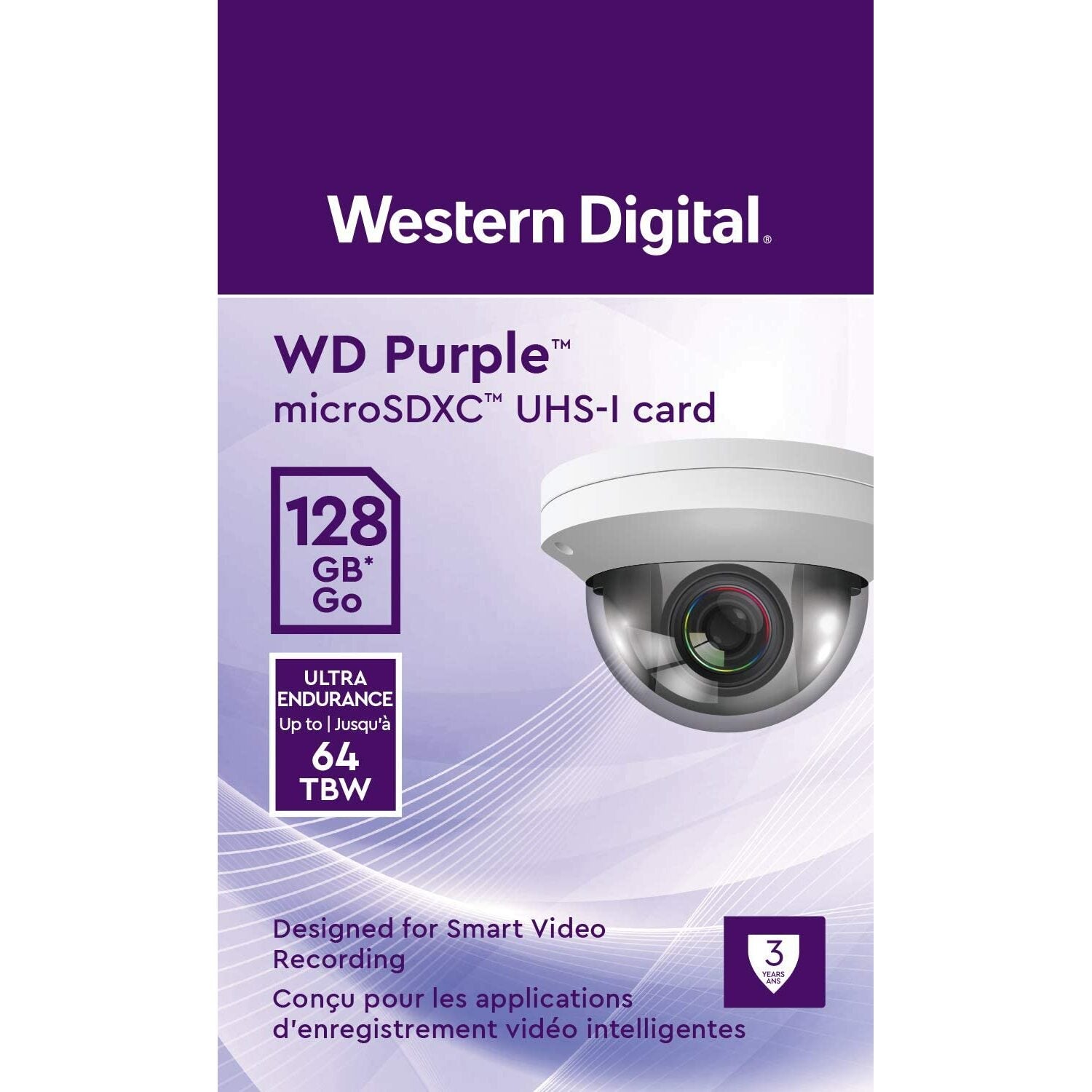 Western Digital Purple 128GB microSDXC Surveillance Flash Memory Card