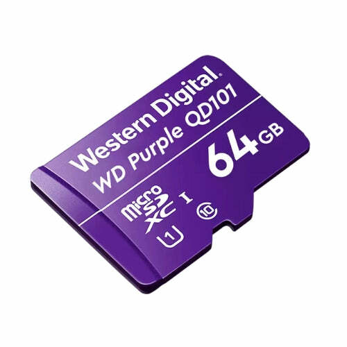 Western Digital Purple 64GB Class 10 microSDXC UHS-I U1 Flash Memory Card